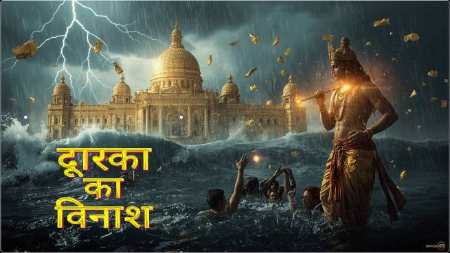 श्रीकृष्ण ने जला दी दारुक की राक्षसी नगरी